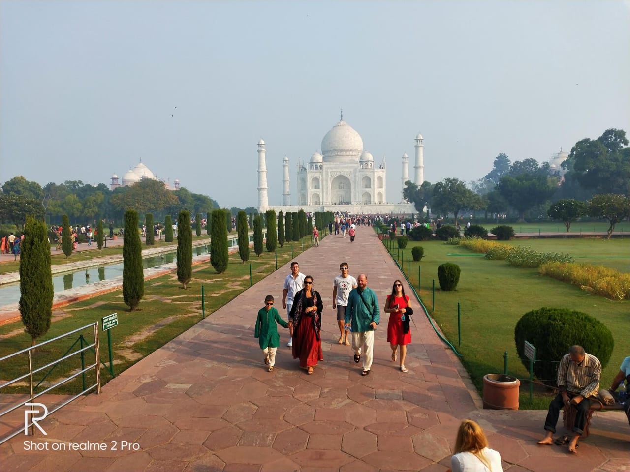 Taj Mahal main gate sunrise photo
